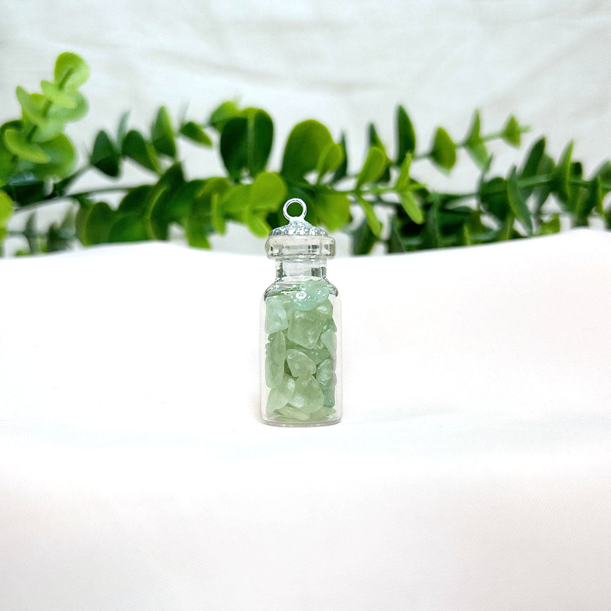 Green Aventurine Chips Bottle Pendant