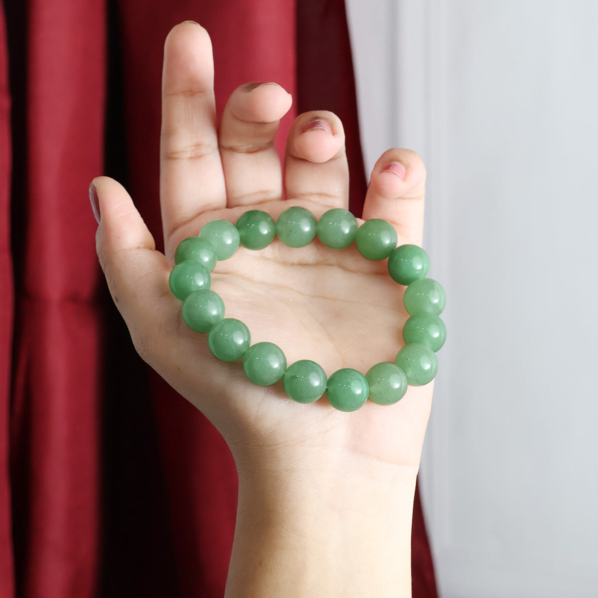 Green Aventurine Round Beads Bracelet