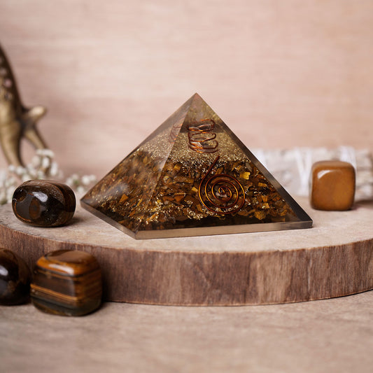 Tiger Eye Crystal Orgone Pyramid