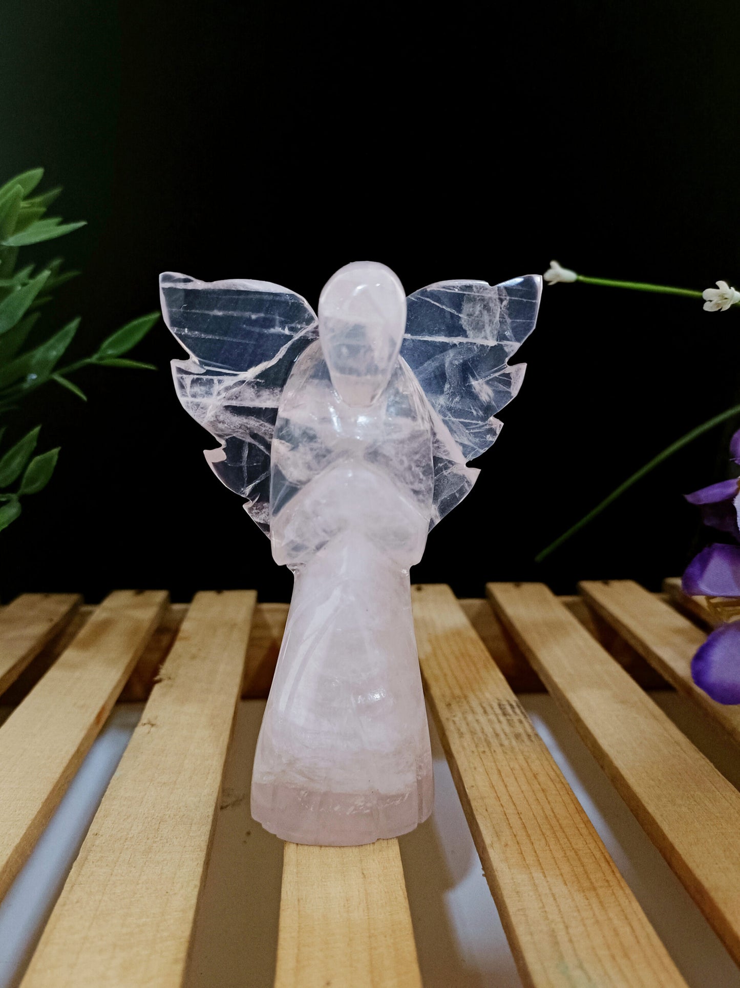 4 Inch Rose Quartz Angel