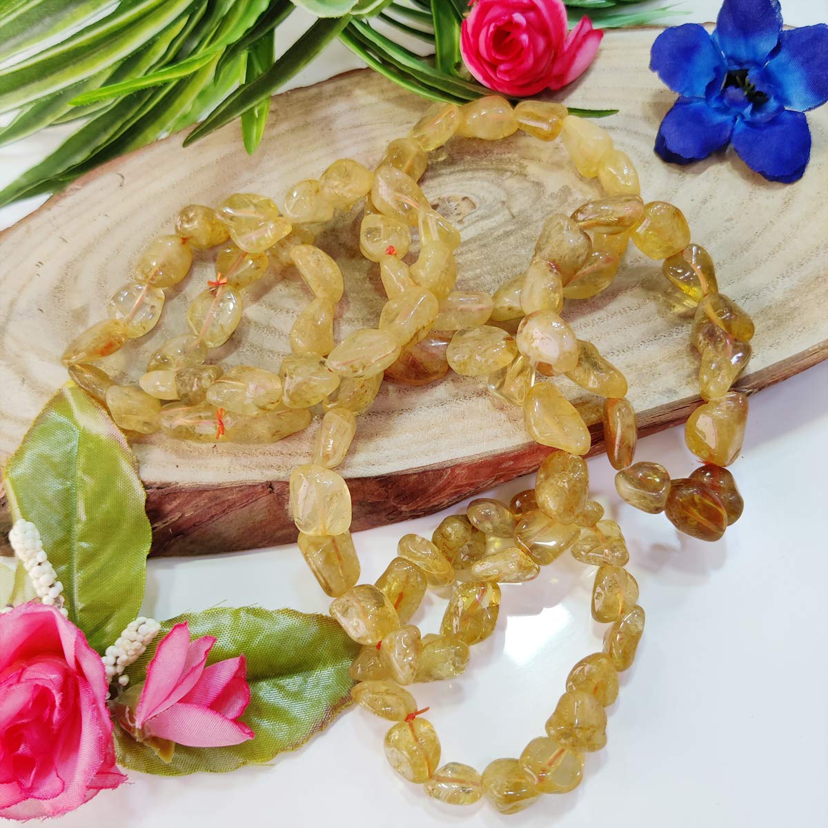 12 mm Yellow Citrine Tumble Bracelet