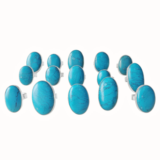 Oval Shape Firoza Rings