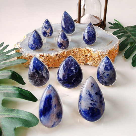 Oval & Drop Shape Sodalite Rings