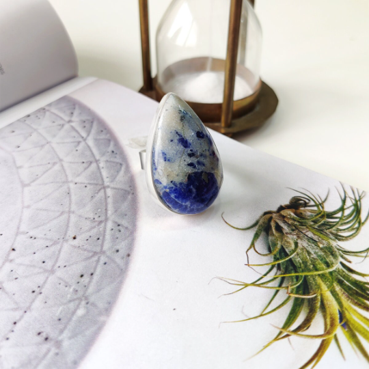 Oval & Drop Shape Sodalite Rings