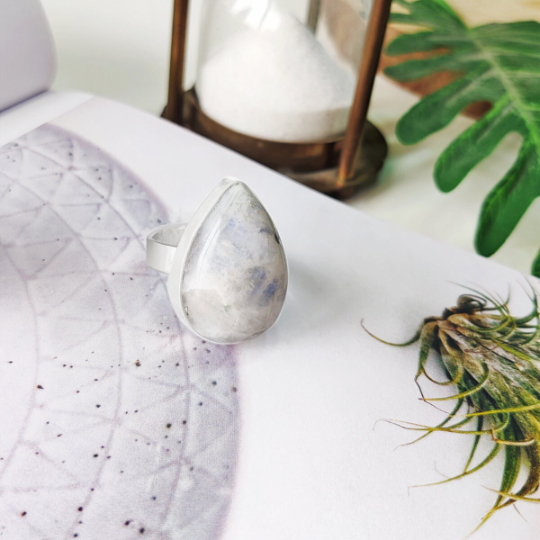 Oval/Drop Moonstone Rings