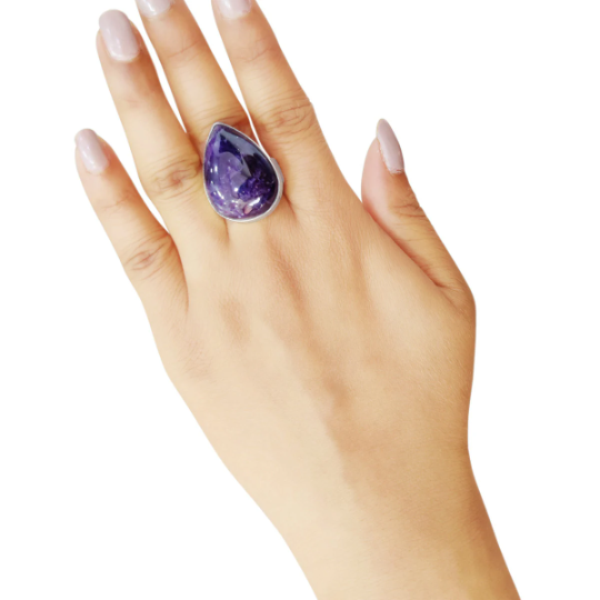 Oval & Drop Shape Amethyst Rings