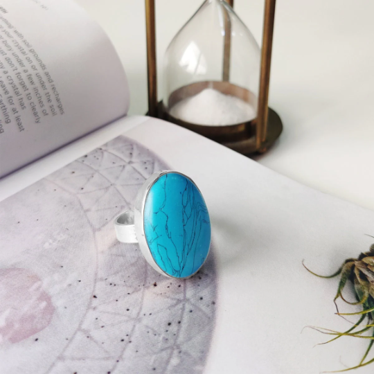 Oval Shape Firoza Rings